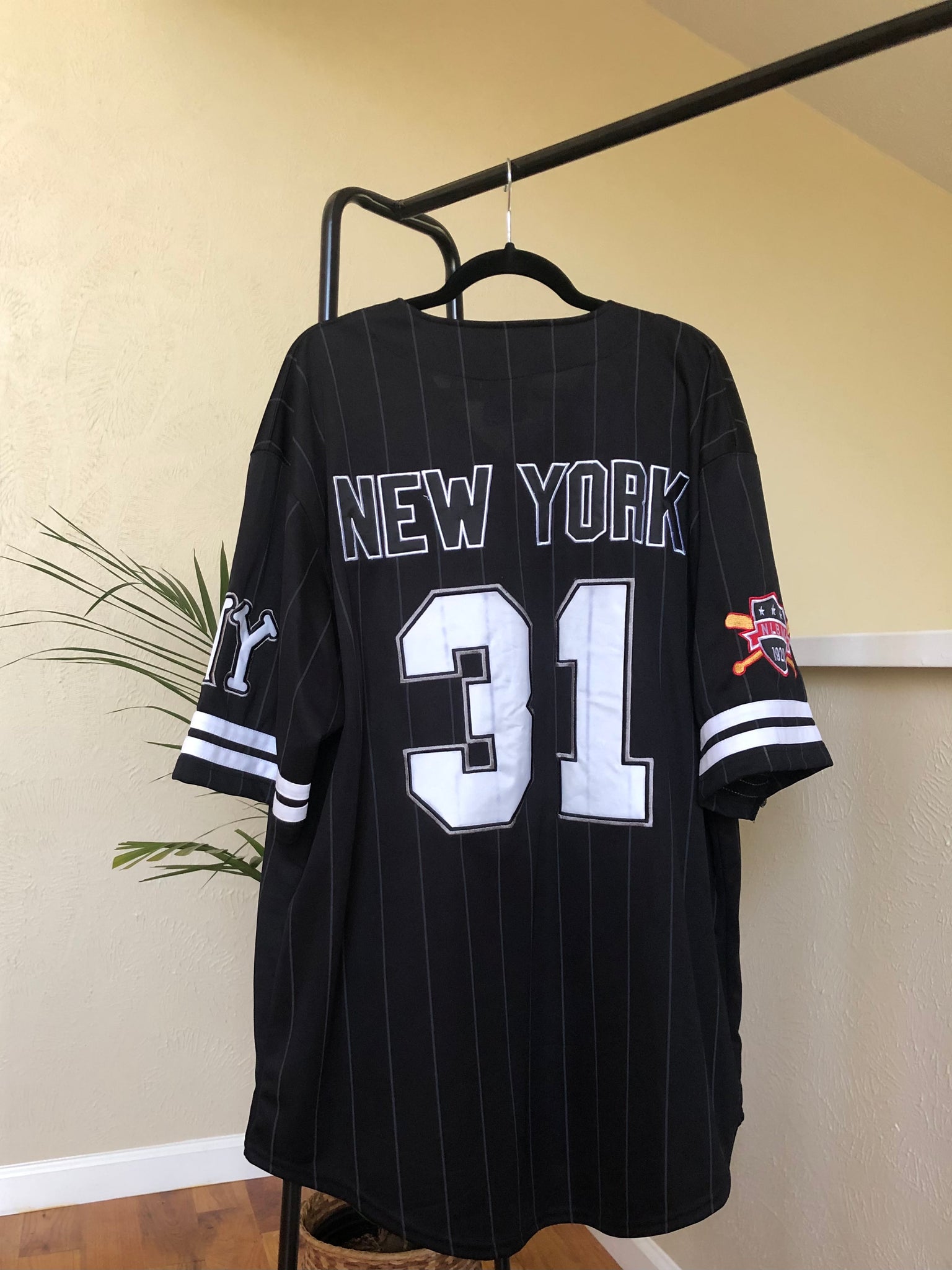 vintage black yankees NLBM baseball jersey – OLUCHI VINTAGE