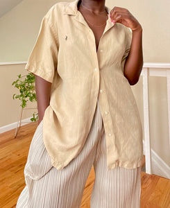 beige polo RL button up