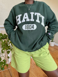 forest green haiti crewneck