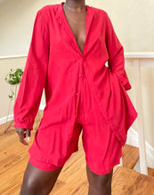 Load image into Gallery viewer, cherry silk two-piece set
