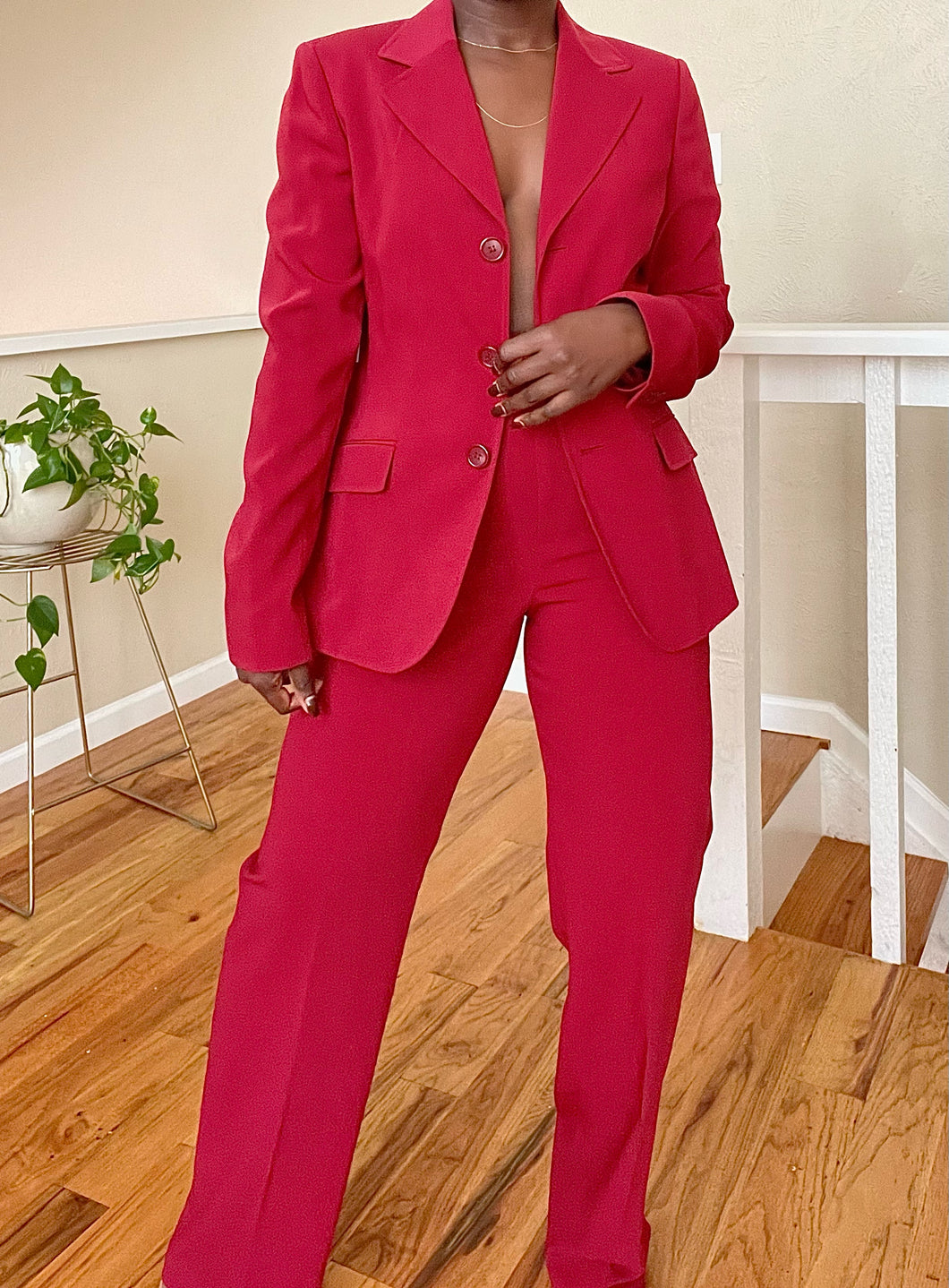 ruby three-piece suit set
